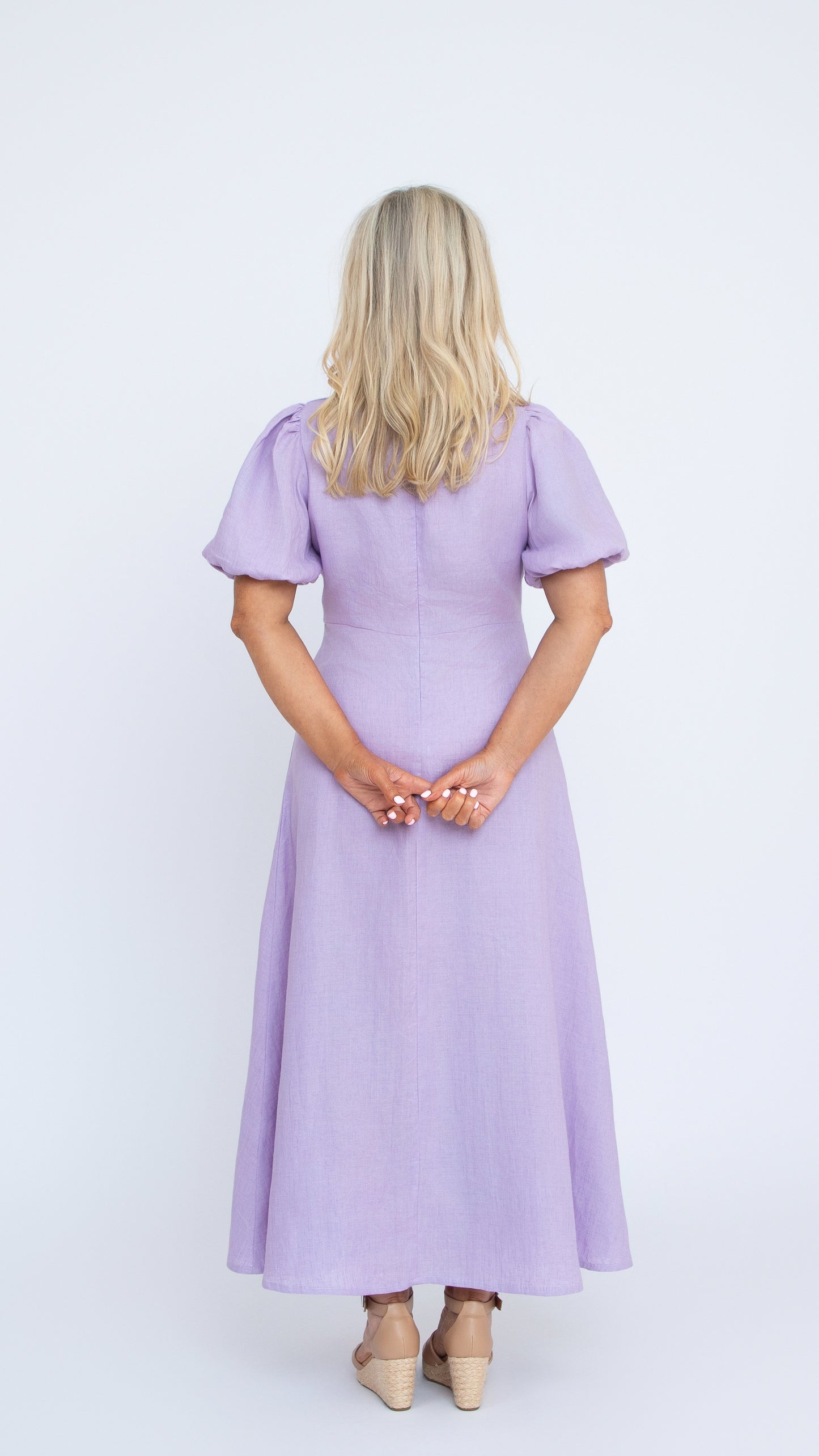 Alison Linen Dress - Navy